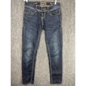 Buckle Black Jeans Womens 24x34 Blue Fit No. 53 Ankle Skinny Medium Wash Whisker